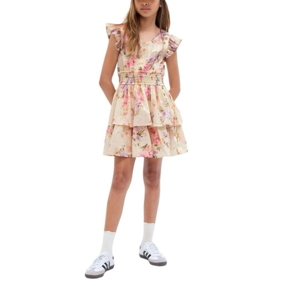 Gap × LoveShackFancy Kids Floral Flutter Sleeve Mini Dress